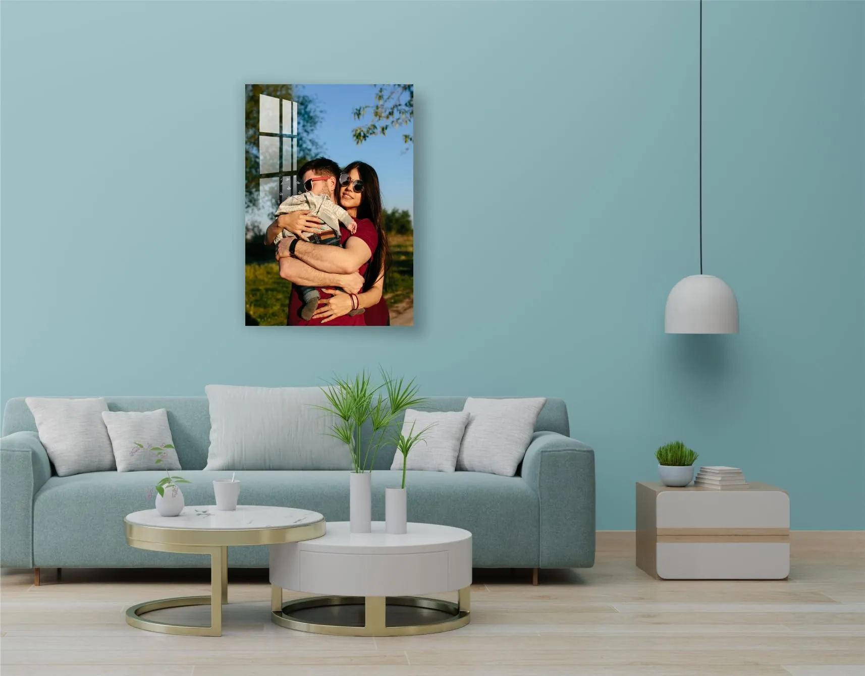 Sp Graphics Customized Acrylic Portrait Photo Frames And Personalized Photo Frames With Photo Upload Personalized Birthday Gifts Wall Decor Decoration Living Room(Acrylic Photo Frames),45 Centimeters