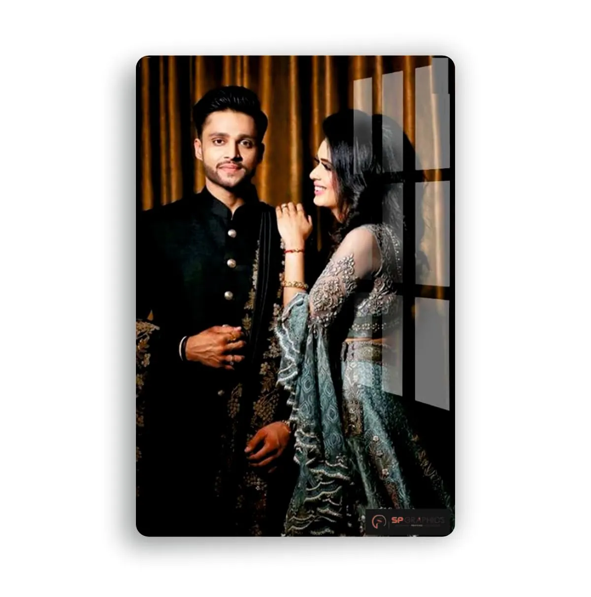 Sp Graphics Customized Acrylic Portrait Photo Frames And Personalized Photo Frames With Photo Upload Personalized Birthday Gifts Wall Decor Decoration Living Room(Acrylic Photo Frames),45 Centimeters