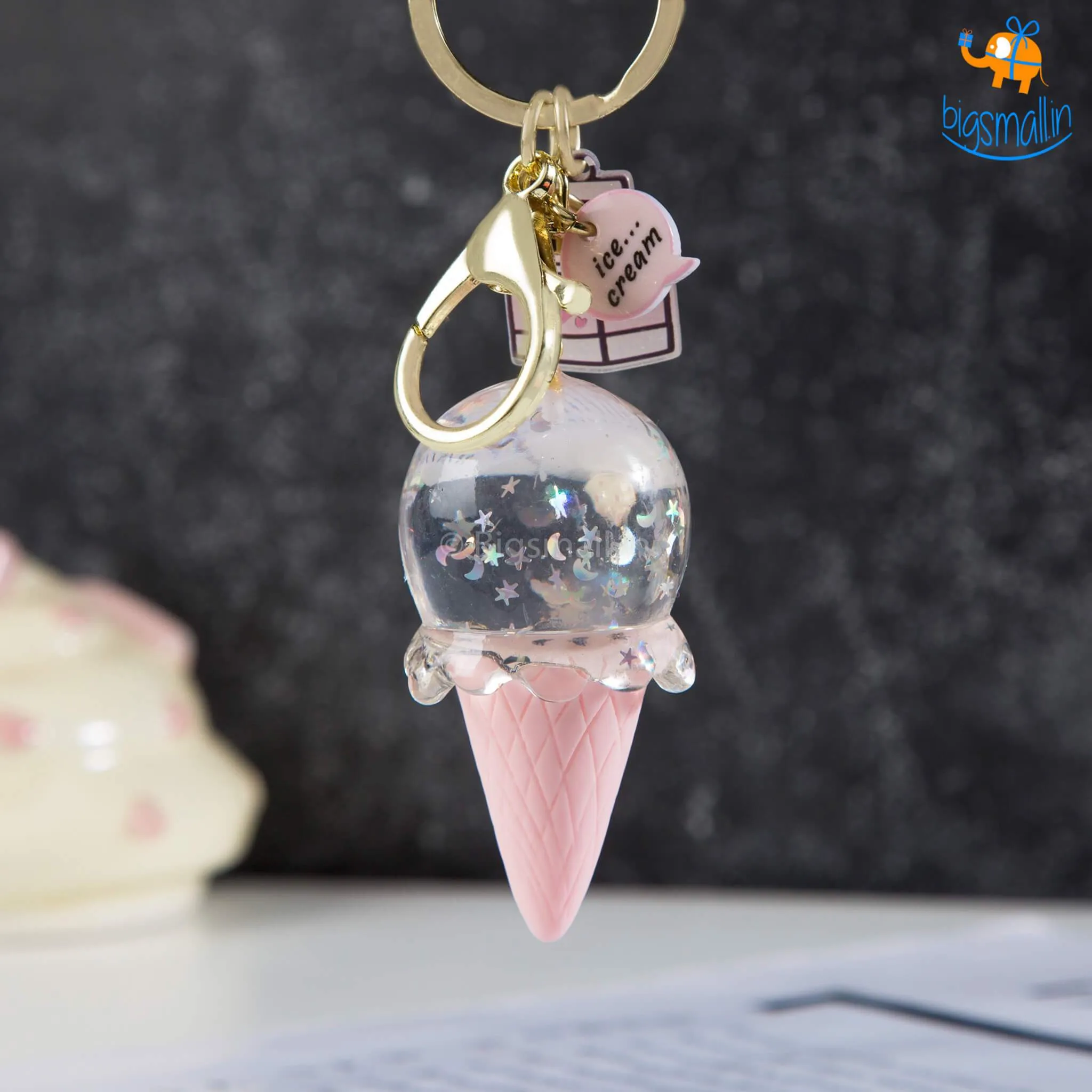 Sparkle Ice Cream Keychain
