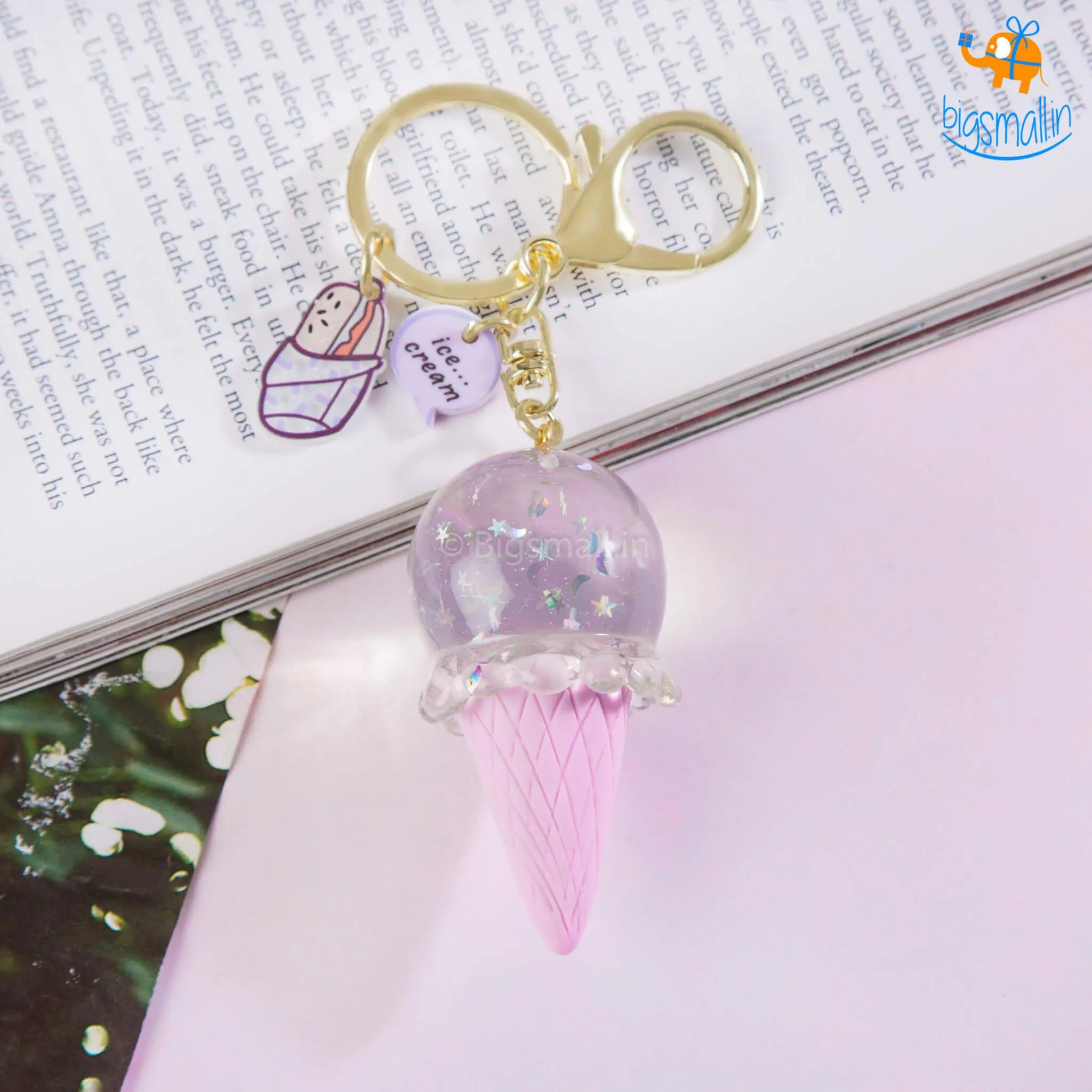 Sparkle Ice Cream Keychain