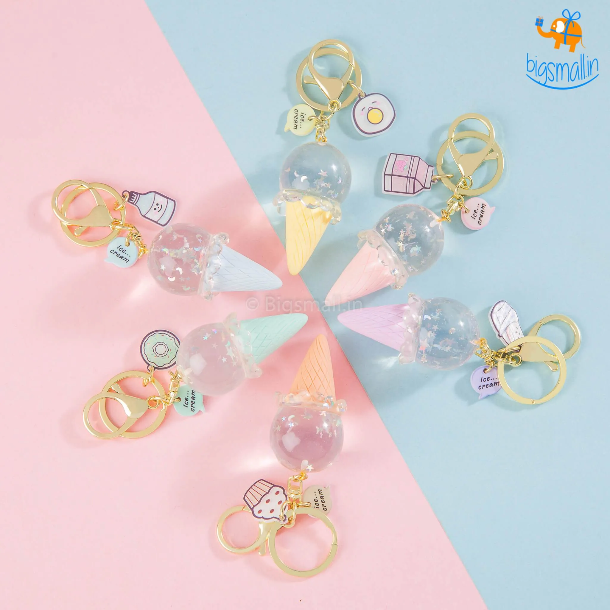 Sparkle Ice Cream Keychain