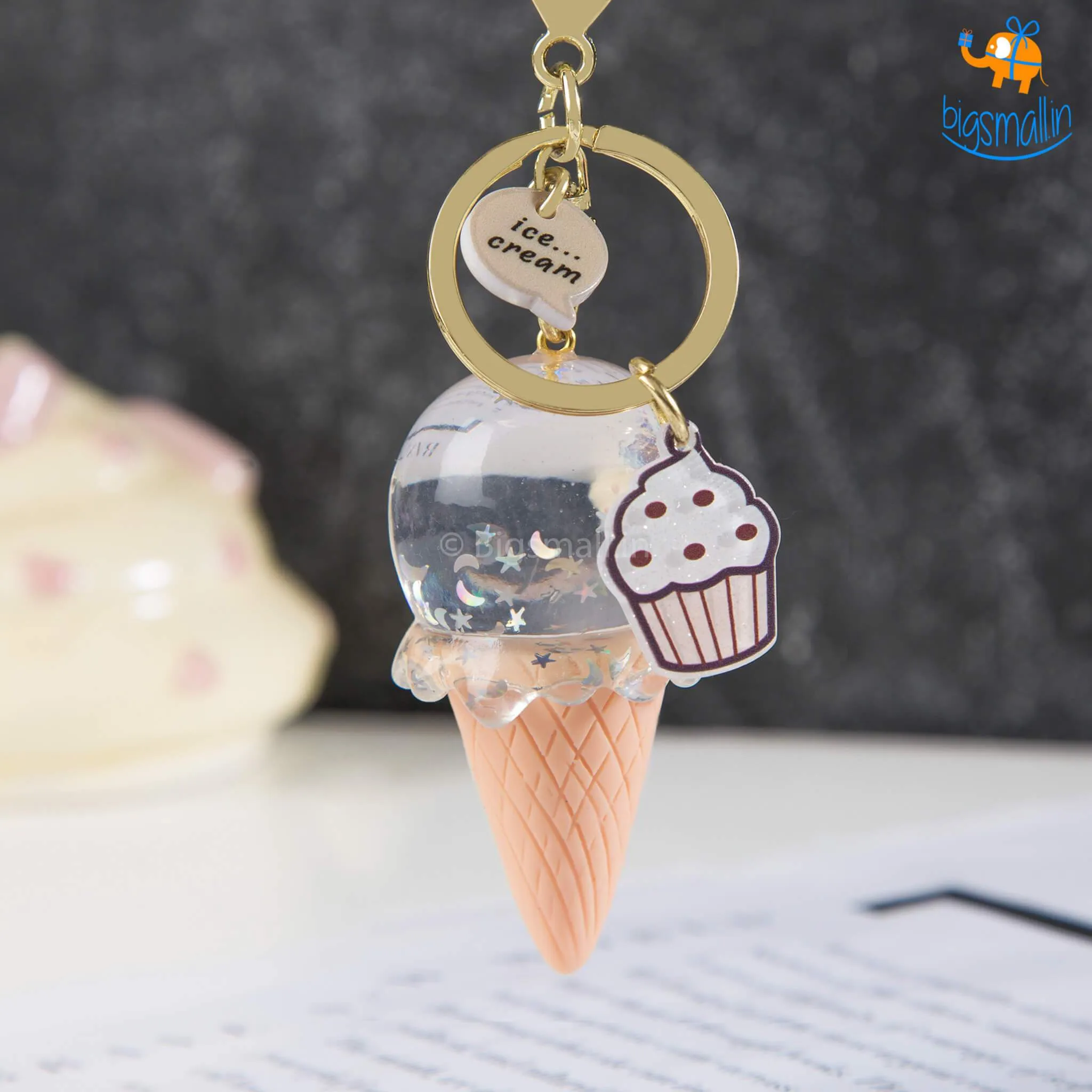 Sparkle Ice Cream Keychain
