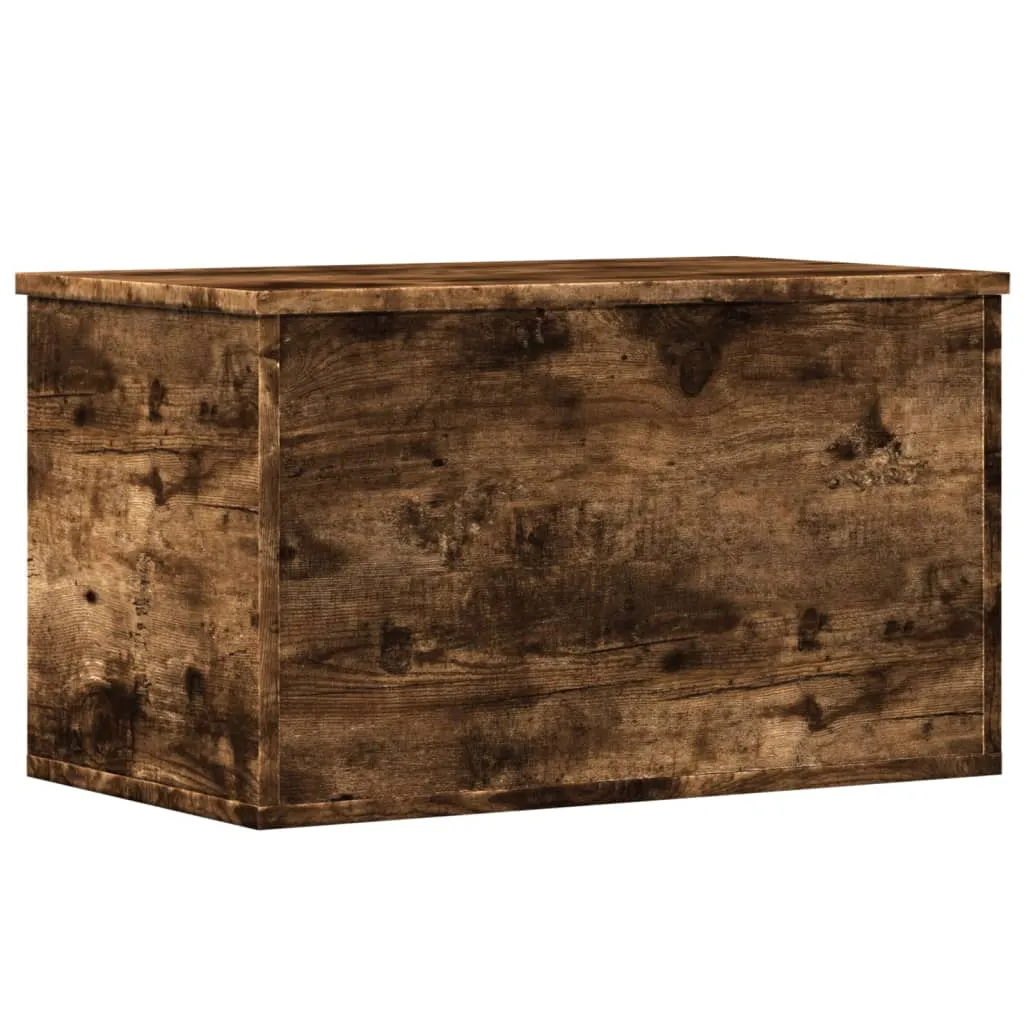 Storage Box Smoked Oak 60x35x35 cm Engineered Wood