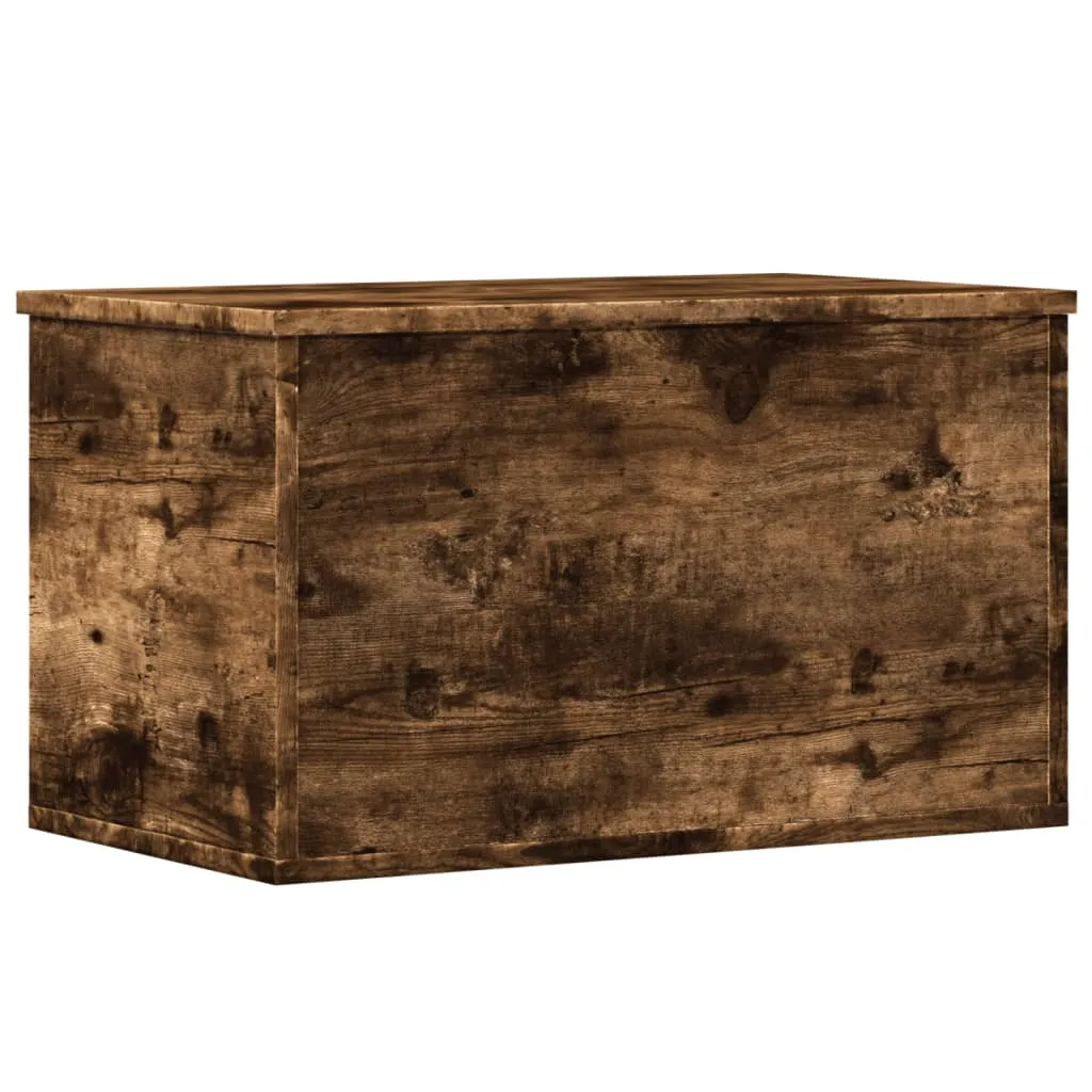Storage Box Smoked Oak 60x35x35 cm Engineered Wood