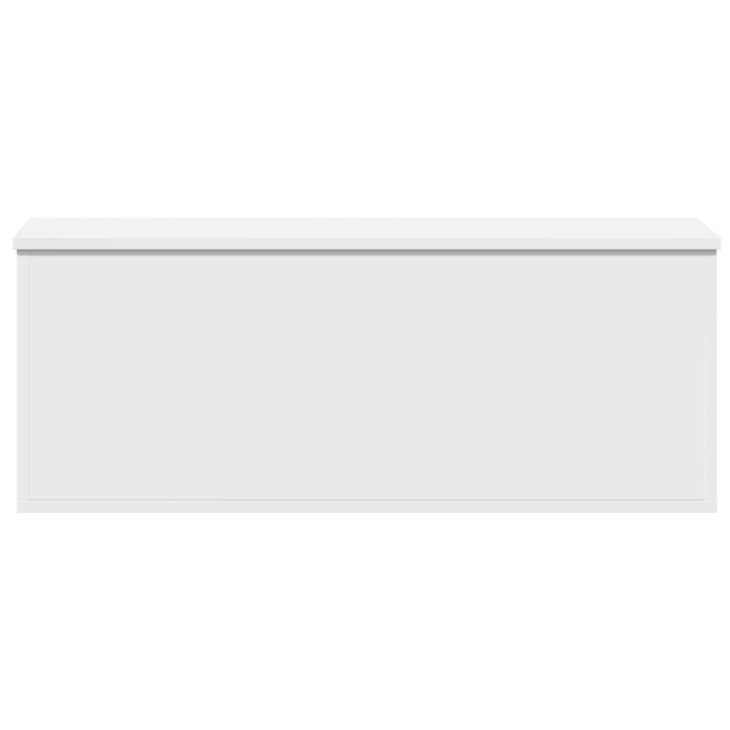 Storage Box White 90x35x35 cm Engineered Wood