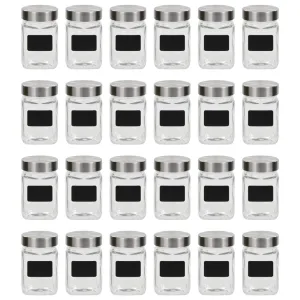 Storage Jars with Sticker 24 pcs 300 ml
