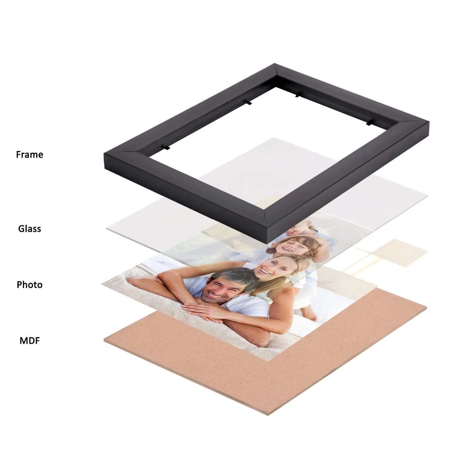 Stuthi Arts Photo Frames For Family, Friends, Couples, Wall Decor, Birthday Gifts, Bedroom, Baby, Anniversary, And Big Designer Wood Photo Frame (Black, 11 Photo(s)) (Black)
