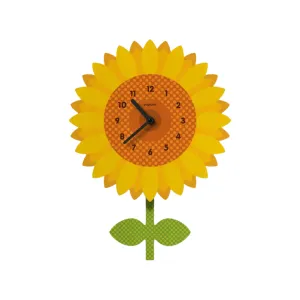 Sunflower Wooden Pendulum Clock by Popclox