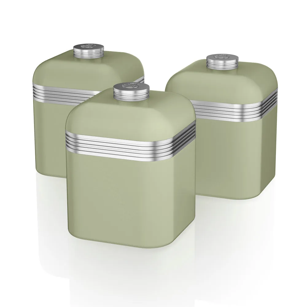 Swan Retro Set of 3 Canisters