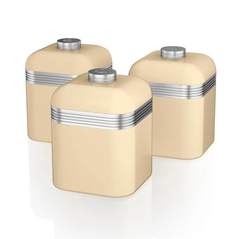 Swan Retro Set of 3 Canisters