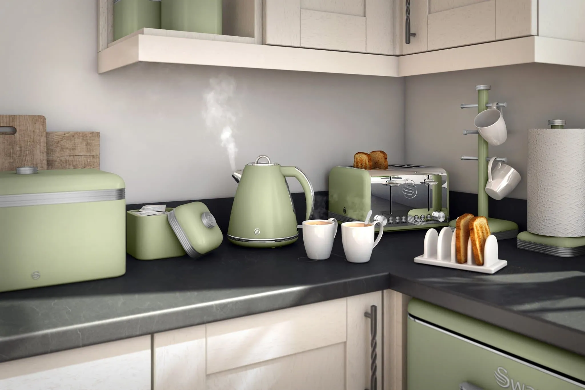 Swan Retro Set of 3 Canisters