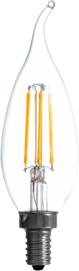 Sylvania 40757 Natural LED Bulb, Decorative, B10 Bent Tip Lamp, 60 W Equivalent, E12 Lamp Base, Dimmable, Clear :CD 2: QUANTITY: 1