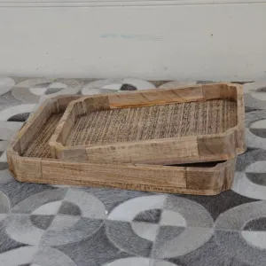 Terra Set of Two Mango wood Trays