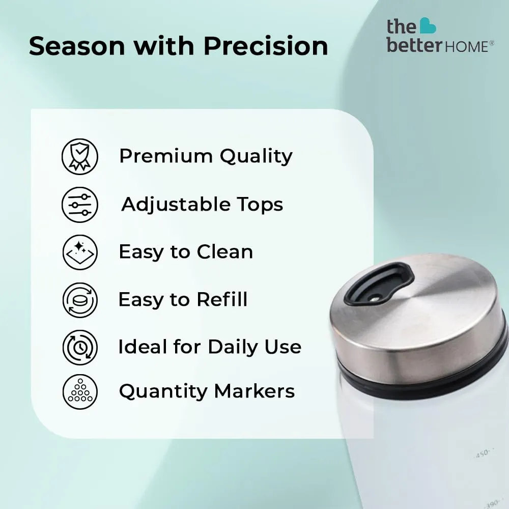 The Better Home Ceramic Salt & Pepper Shakers Set (White - Pack of 4) | Moisture-Proof Seasoning Shakers with Stand | Salt & Pepper Containers | Salt & Pepper Container/Set for Dining Table
