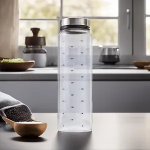 The Better Home Glass Salt & Pepper Shaker| Salt & Pepper Dispenser | Moisture-Proof Seasoning Transparent Shaker Set | Perfect Pour Holes for Kitchen Dining Table Restaurant (Pack of 1)