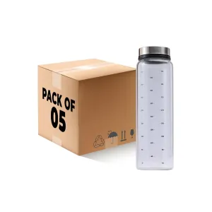 The Better Home Glass Salt & Pepper Shakers- Black and White | Salt & Pepper Dispenser | Moisture-Proof Seasoning Shakers | Perfect Pour Holes for Kitchen Dining Table Restaurant (Pack of 5)
