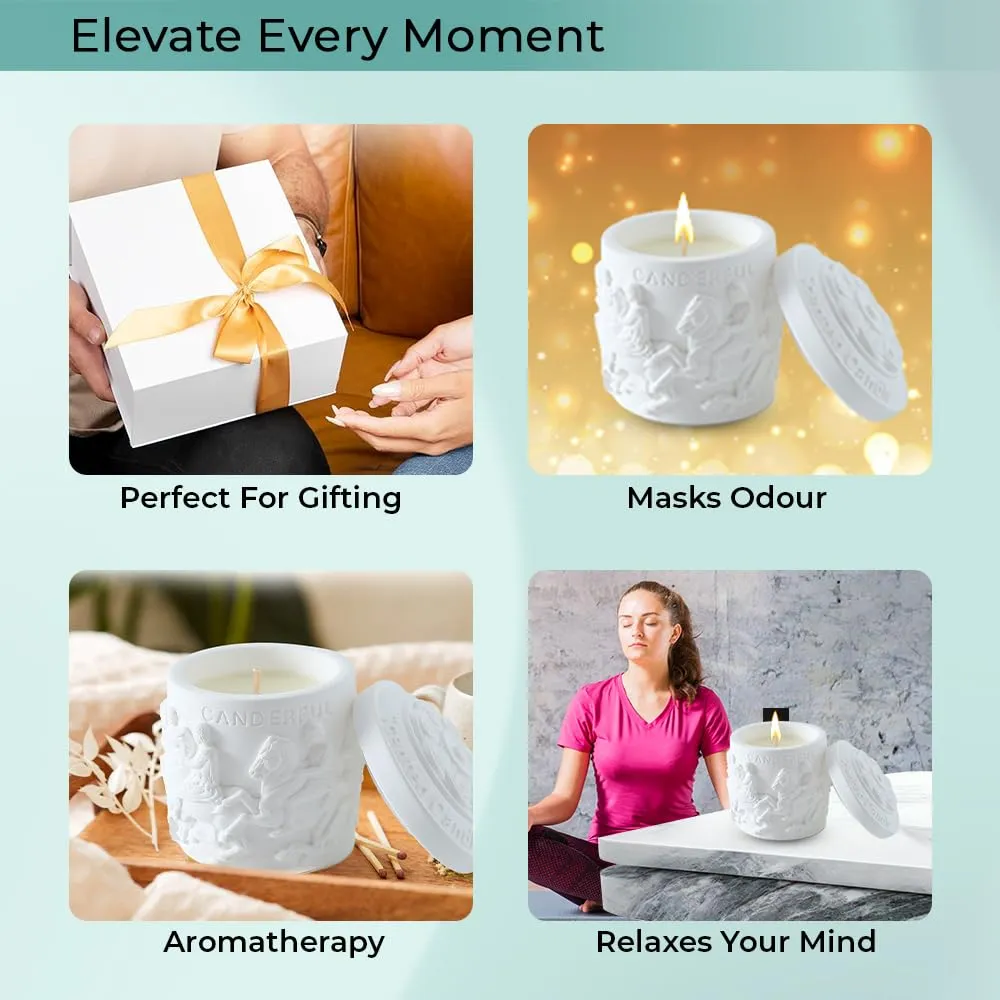The Better Home Scented Candles for Gifting | 25 Hrs Burn Time | Aromatherapy Soy Wax Candles for Home Decor Fragrance | Aesthetic Candles for Home | White Tea Happy Aroma Scented Candles for Bedroom