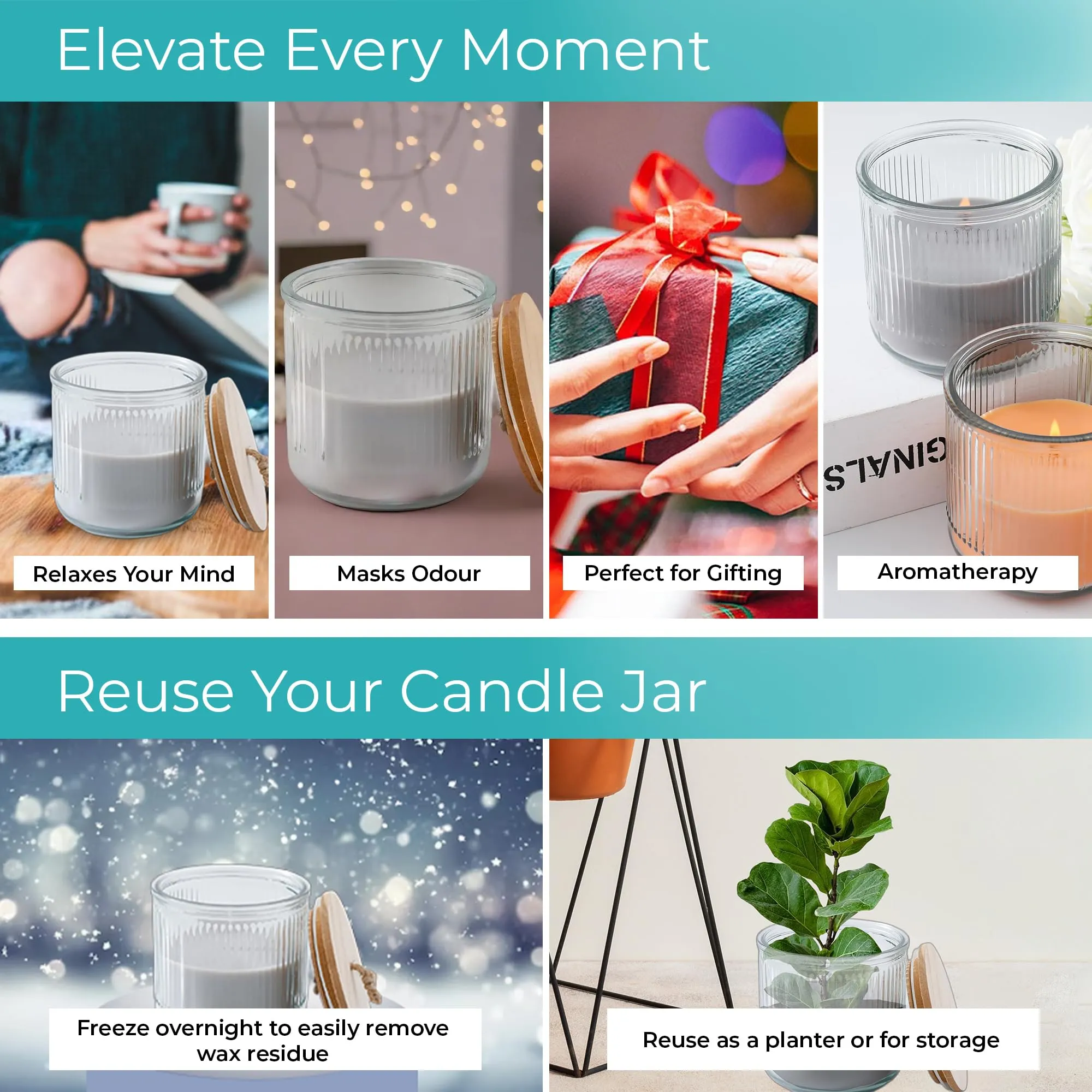 The Better Home Scented Candles for Gifting | 40 Hrs Burn Time| Aromatherapy Soy Wax Candles for Home Decor Fragrance | Aesthetic Glass Jar Candles for Home| Aroma Romantic Scented Candles for Bedroom