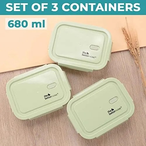 The Better Home Tall Jars 1000ml (Pack of 6) | Food Jars & Containers|Food Storage For Kitchen & SAVYA HOME 18cm Non Stick Fry pan-2.3mm, Black |Pack and Store Combo (3 Containers   Fry Pan)