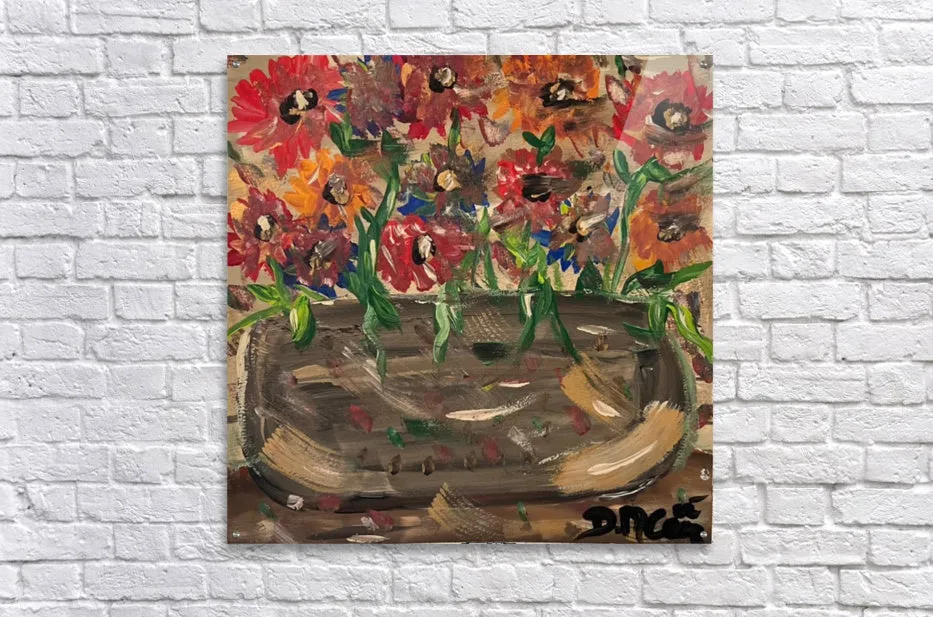 The Happy Flowers Original Artwork by Deanna Caroon