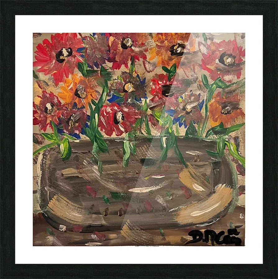 The Happy Flowers Original Artwork by Deanna Caroon