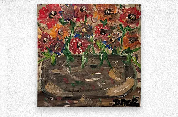 The Happy Flowers Original Artwork by Deanna Caroon