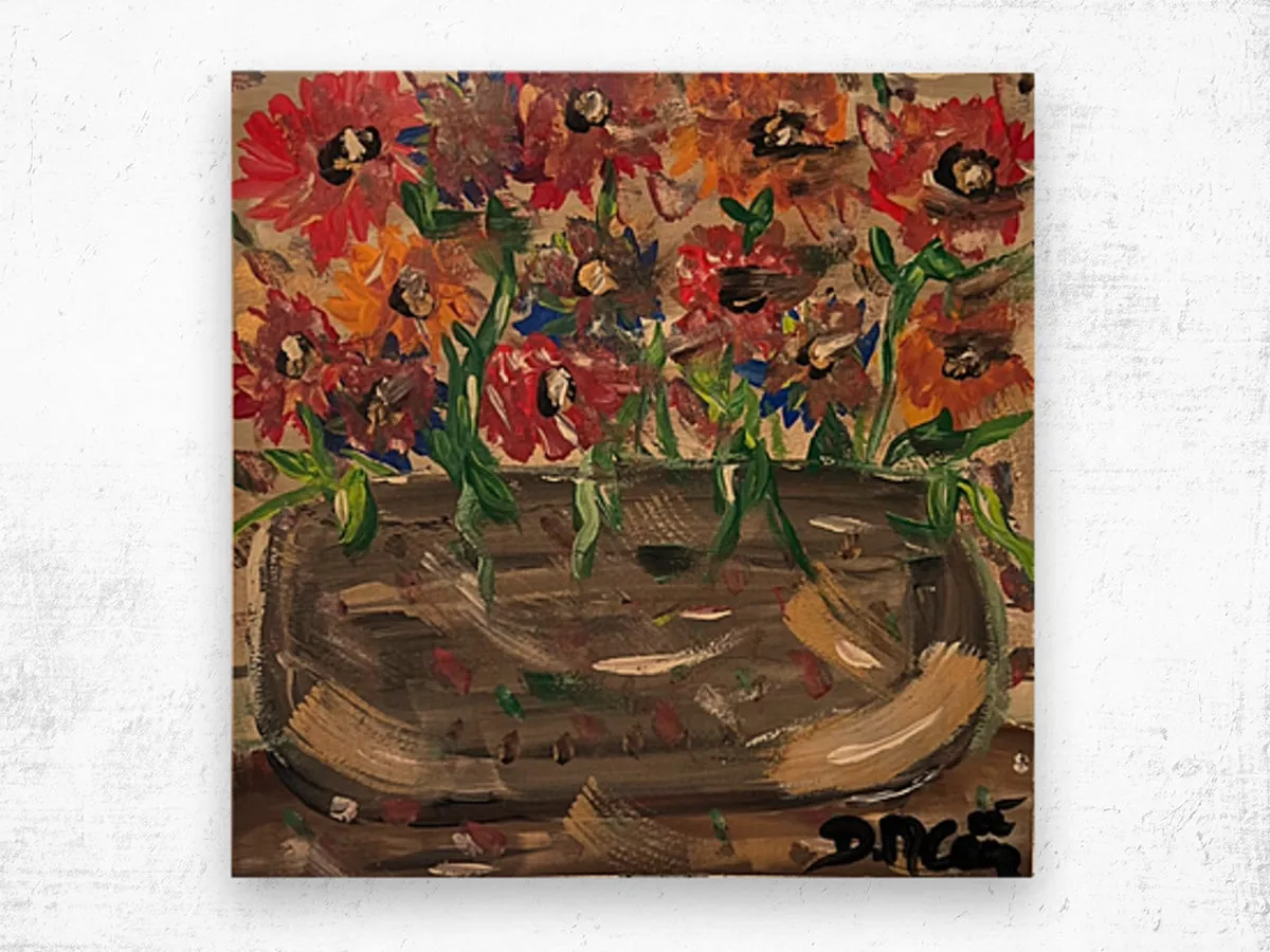 The Happy Flowers Original Artwork by Deanna Caroon