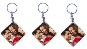 THEWHOOP Personalized Photo Double Sided Printed Acrylic Key Chain Combo (Multicolour) -Set of 3