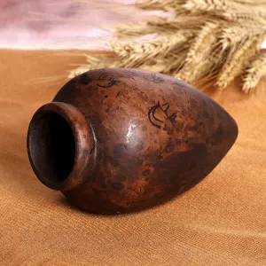Traditional Bezoar Goat-Themed Brown Decorative Vase - Ancestral Eras | NOVICA