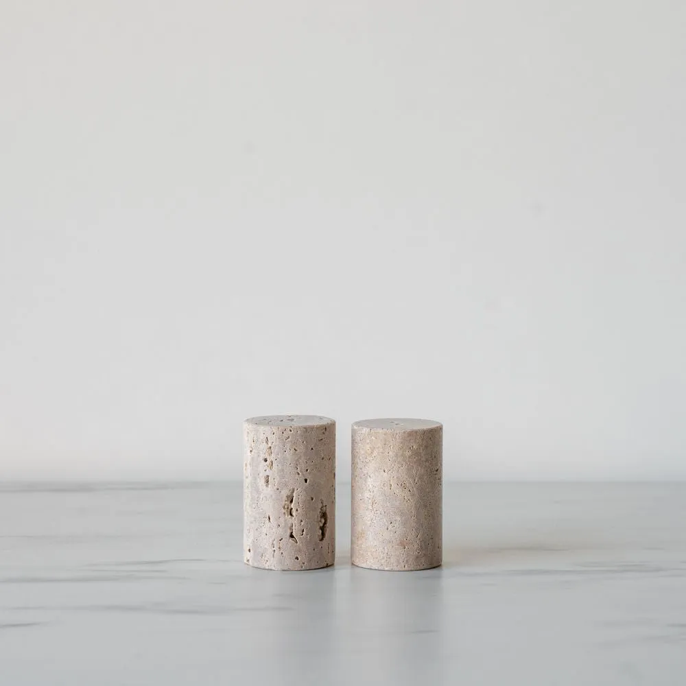 Travertine Salt & Pepper Shakers