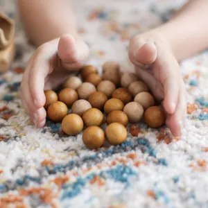 Two-Toned Wooden Balls - Set of 50
