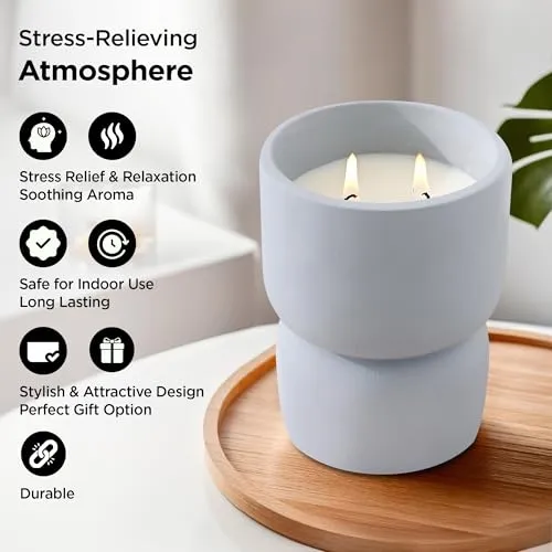 UMAI Scented Candles (11Hrs Burn Time) Teak Wood Scented Candles for Gift | Scented Candles for Home Decor | Scented Candles for Bedroom Bathroom | Home Decor Items | Aroma Candle