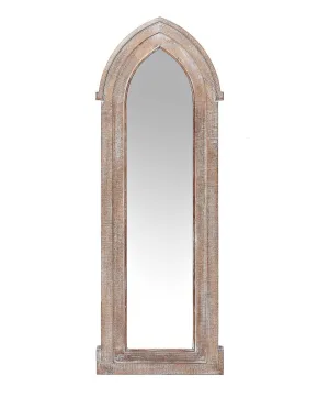 UPZING DECOR Wood Wall Mirror | Wall decorative | Wall Hanging | living room | bedroom | office decor | Full lenght Mirror | Only Frame with Out Mirror (48"x18" Inch)(Brown)