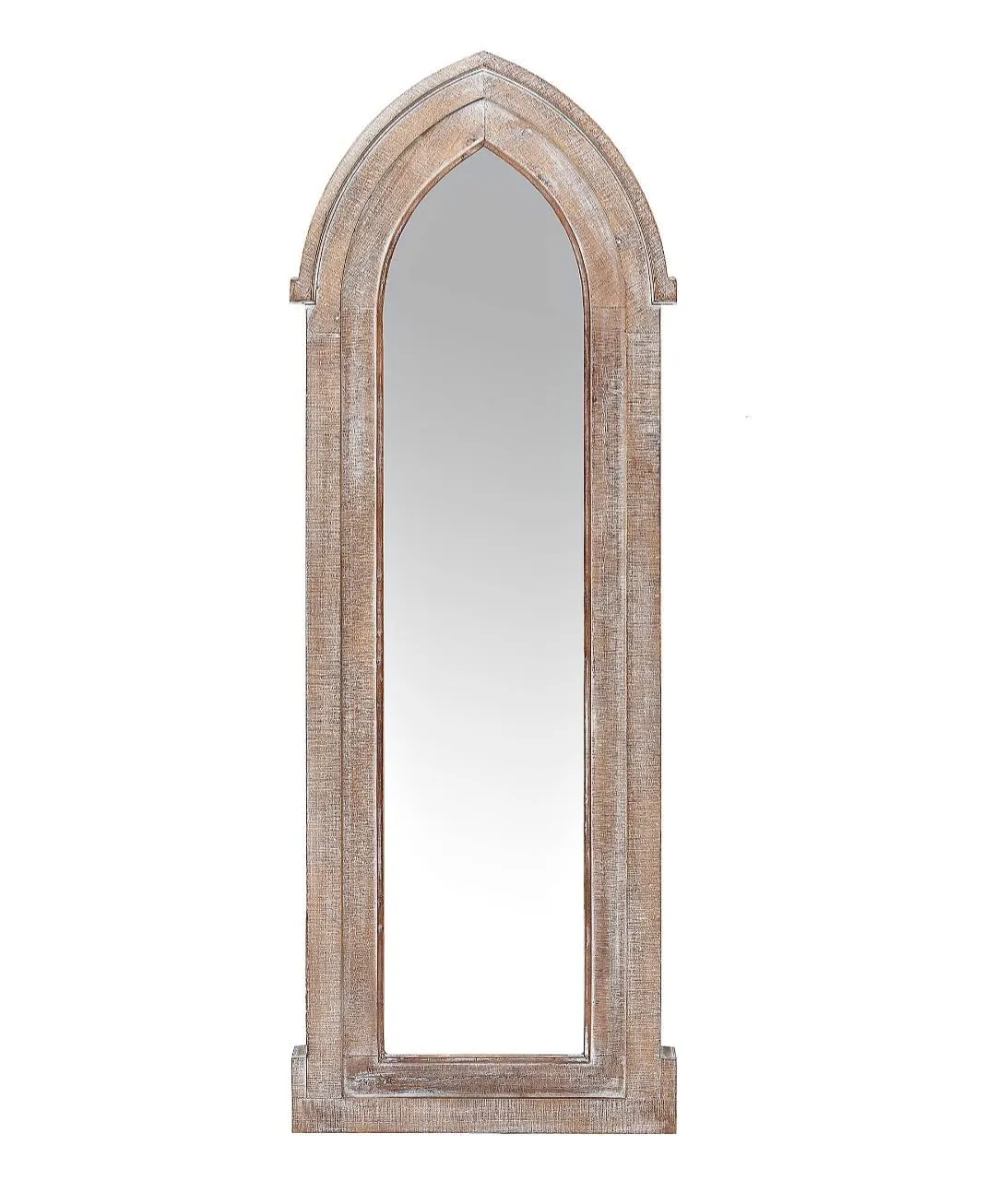 UPZING DECOR Wood Wall Mirror | Wall decorative | Wall Hanging | living room | bedroom | office decor | Full lenght Mirror | Only Frame with Out Mirror (48"x18" Inch)(Brown)