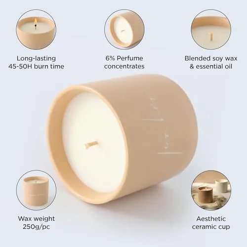 Urbane Home Scented Candles | Fragrance Candles | Candles for Wedding | Candles for Bedroom | Birthday Candles | Valentines Day Gifts Candles | DY-230705-3B | White