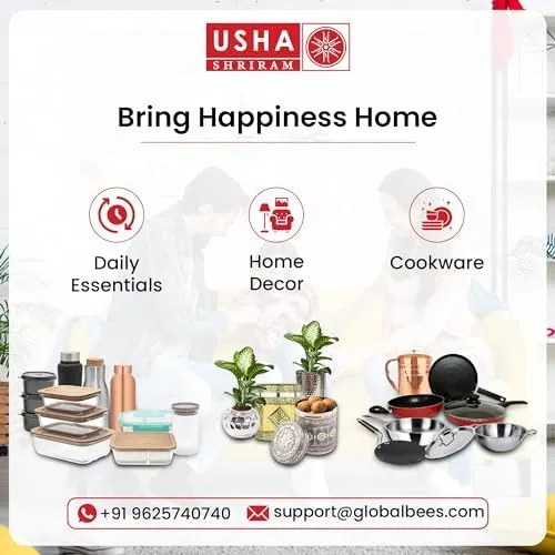 USHA SHRIRAM Ceramic Jars (850 ml) Container For Kitchen Storage Box | Spice Jars For Kitchen | Kitchen Jars & Containers Set With Lid | Air Tight Jars & Containers For Storage | Green