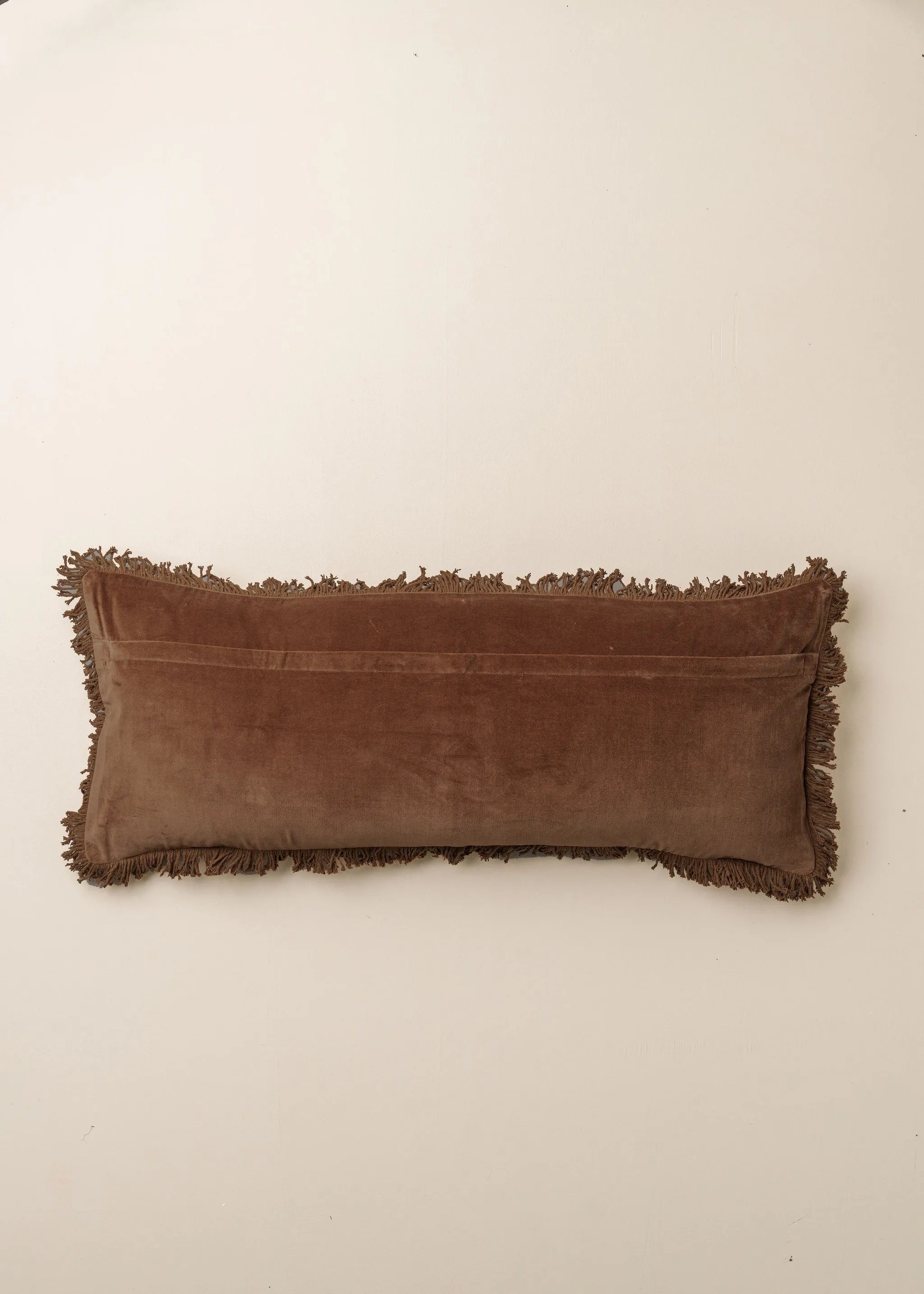 Velvet Bolster Cushion | Chocolate