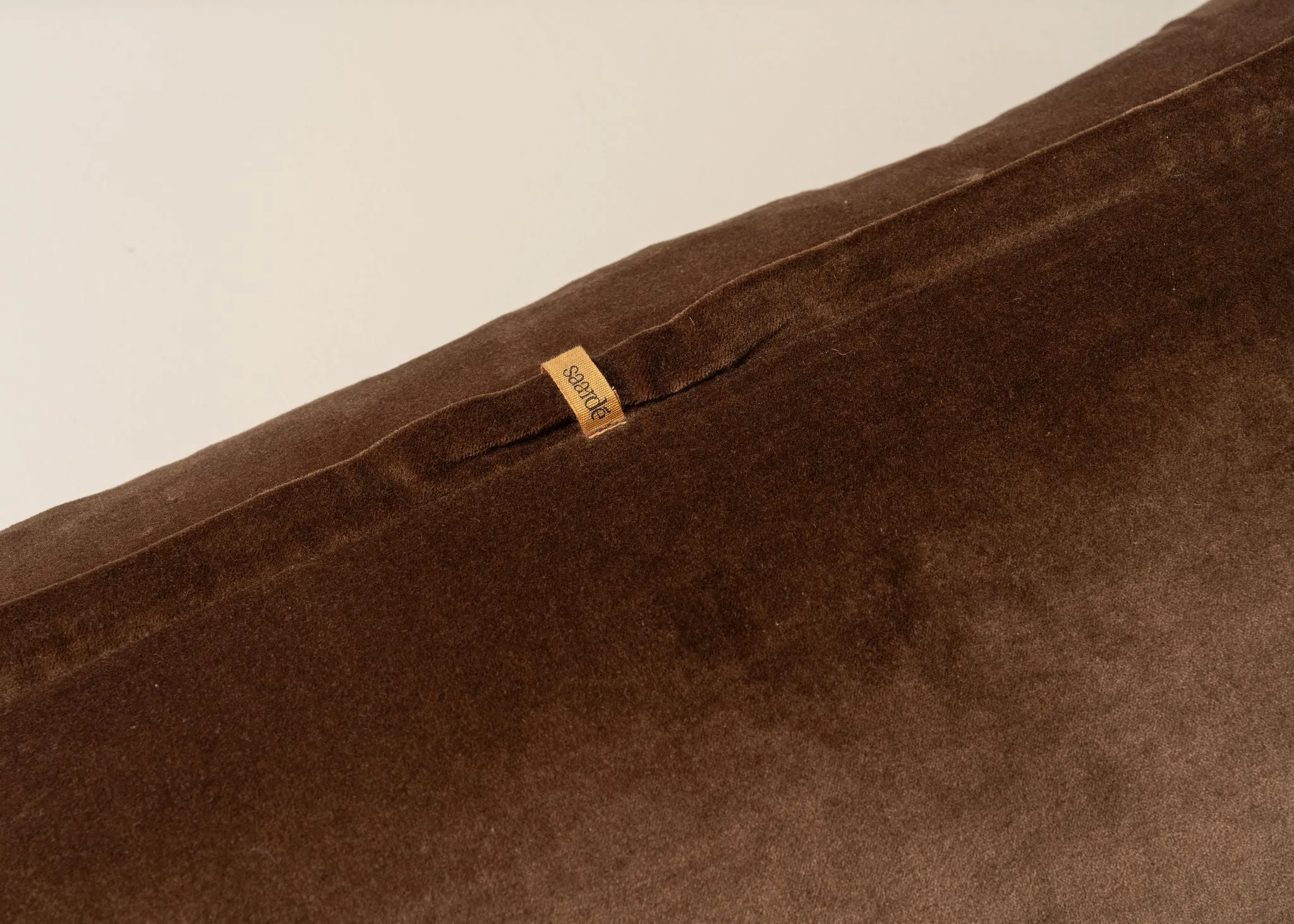 Velvet Bolster Cushion | No Fringe | Chocolate