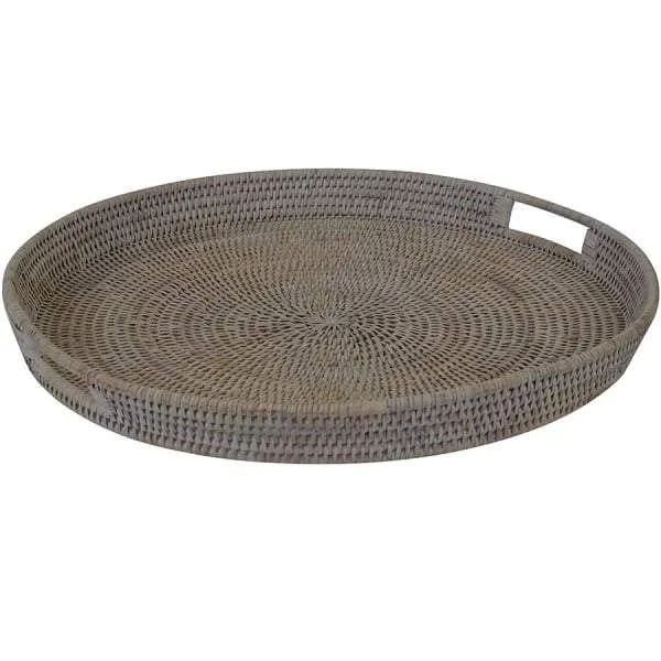 Verandah Natural Rattan Tray Round Large