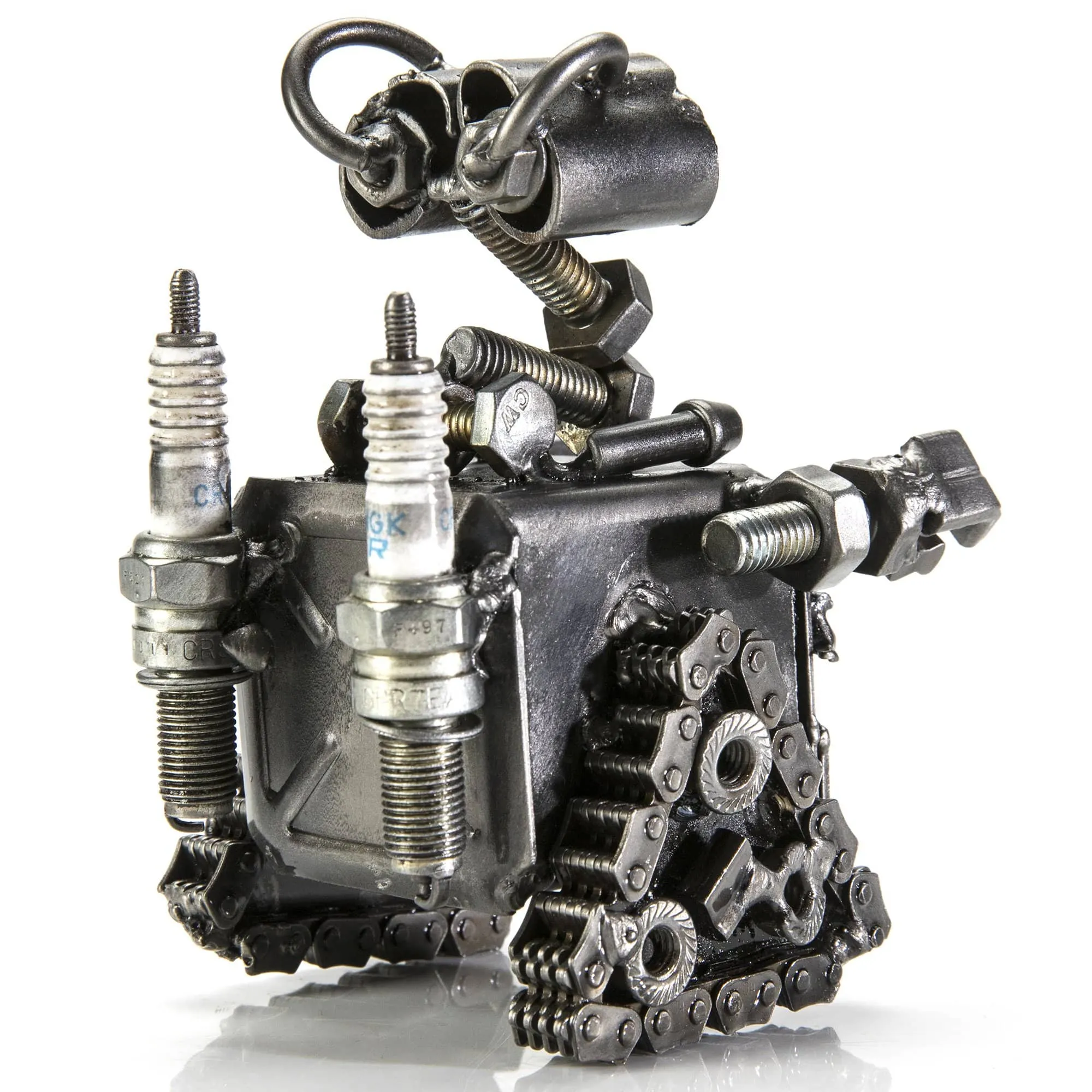 Wall-E Inspired Recycled Metal Sculpture