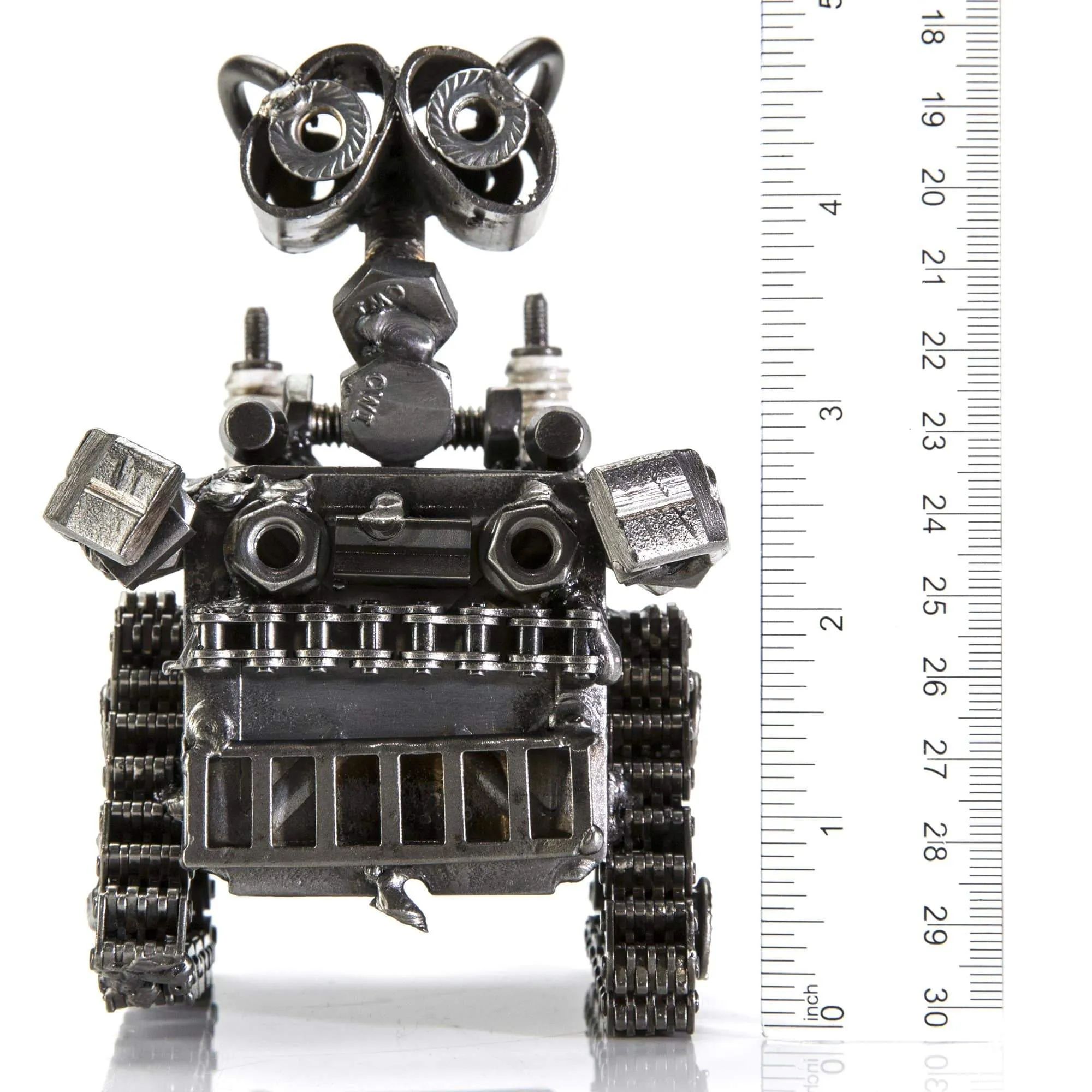 Wall-E Inspired Recycled Metal Sculpture