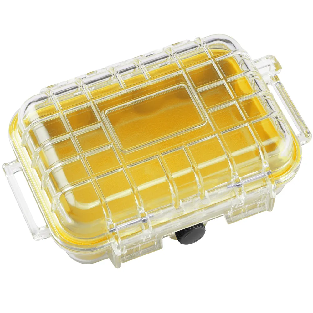 Waterproof Case Dry Box Container Phone GoPro Camera Padded Storage Yellow/Clear