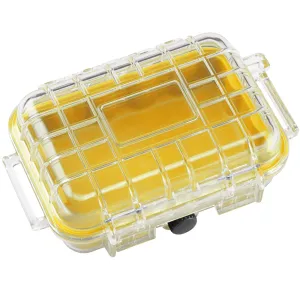 Waterproof Case Dry Box Container Phone GoPro Camera Padded Storage Yellow/Clear