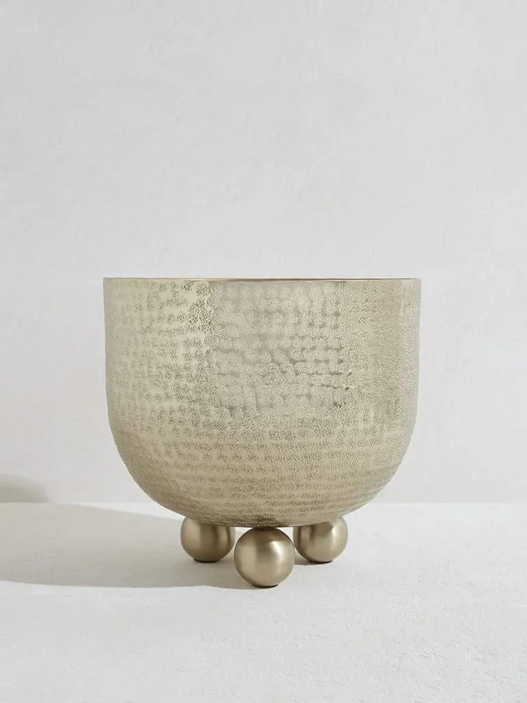Westside Home Gold Textured Planter with Legs