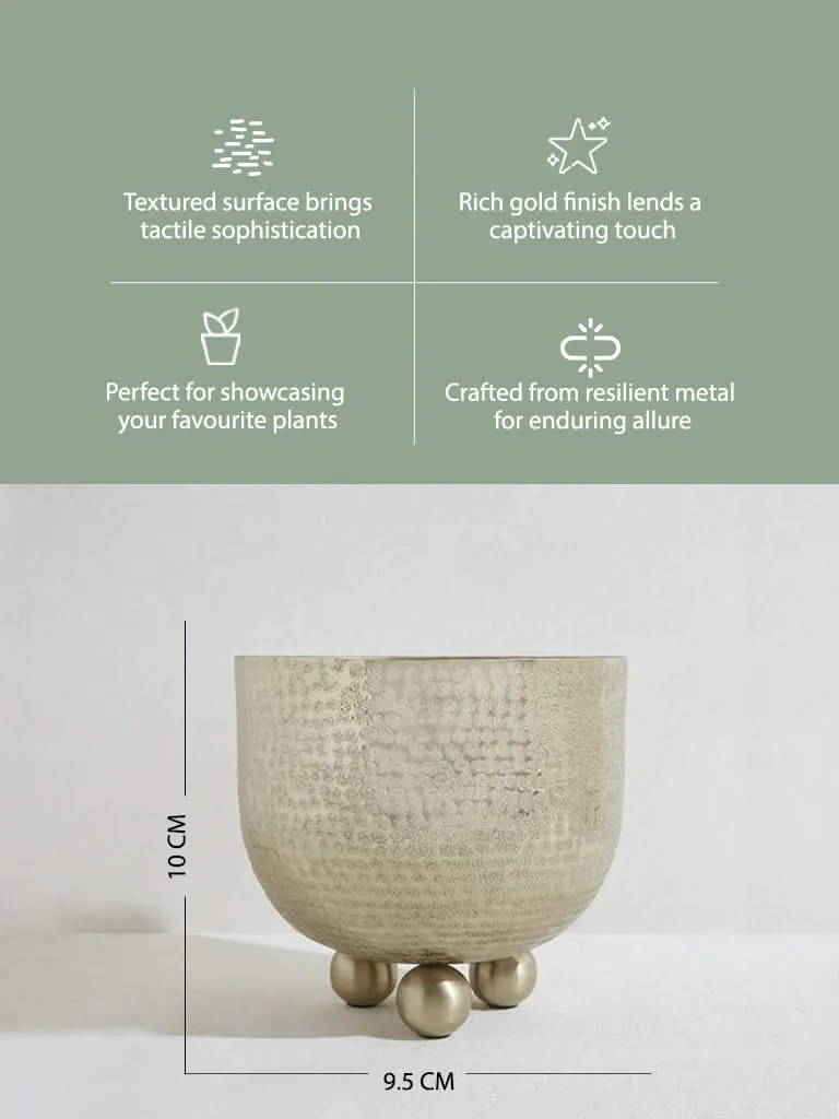Westside Home Gold Textured Planter with Legs