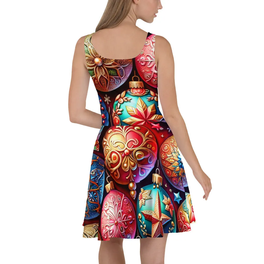 Whimsical Winter Wear Skater Dress