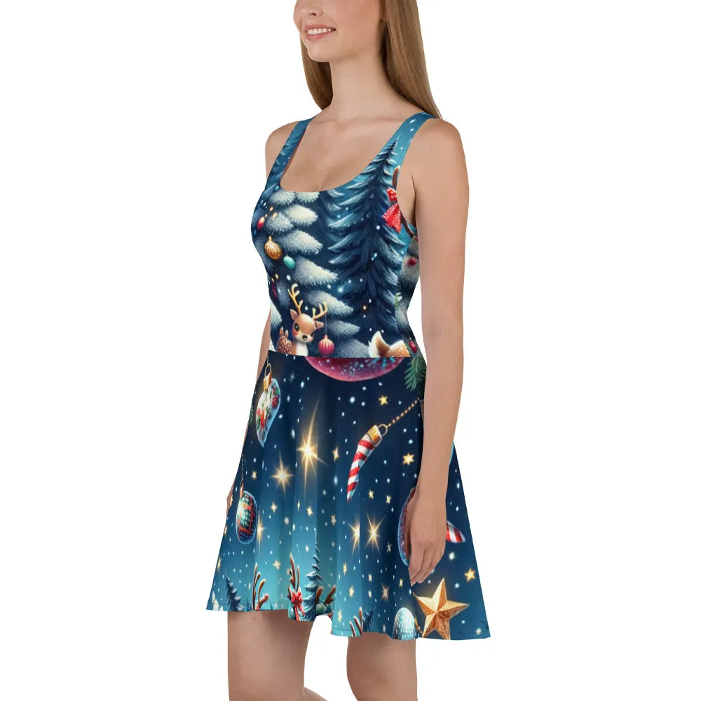 Whimsical Winter Wear Skater Dress