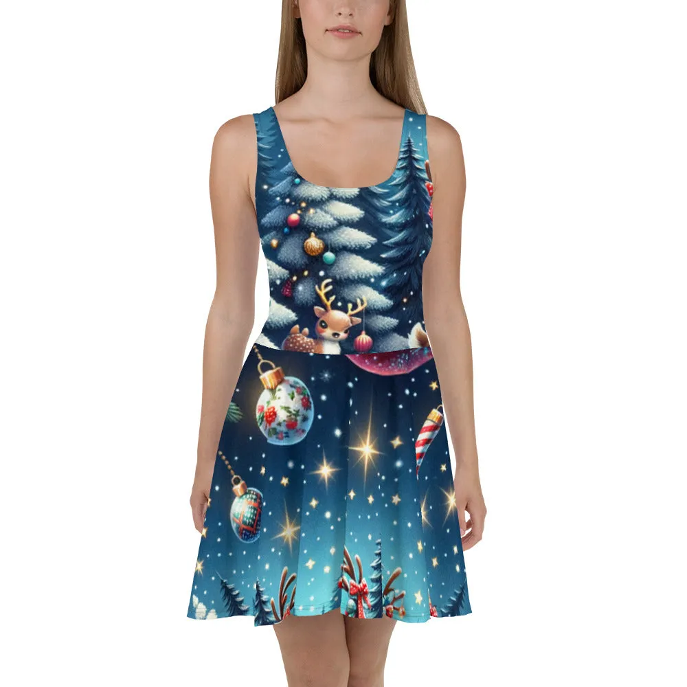 Whimsical Winter Wear Skater Dress