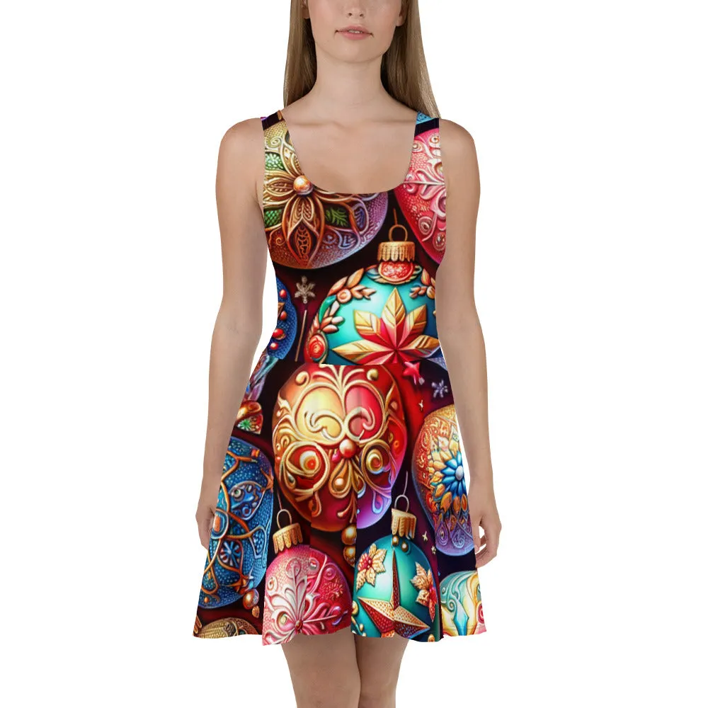 Whimsical Winter Wear Skater Dress