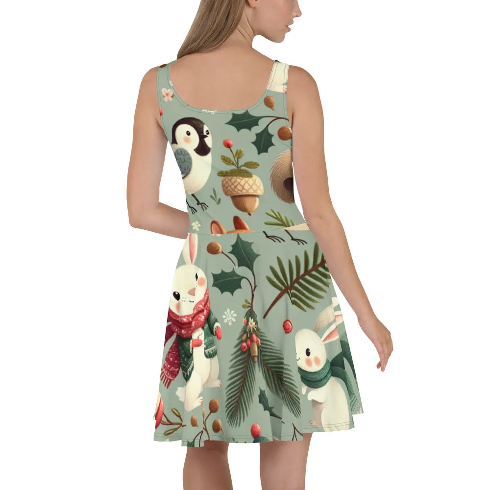 Whimsical Winter Wear Skater Dress